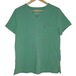 Figs Technical Collection Women's Large Scrub Top Green